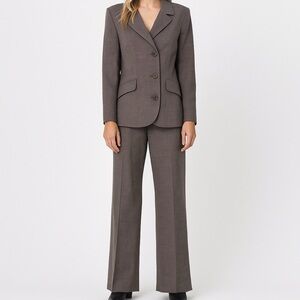 Leon Max Limited Edition Heather Brown Wool-Blend Blazer - Size 10 & Pants‎ Sz 8
